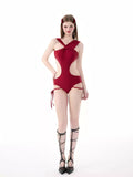 Sexy Red One-Piece Swimsuit image 0