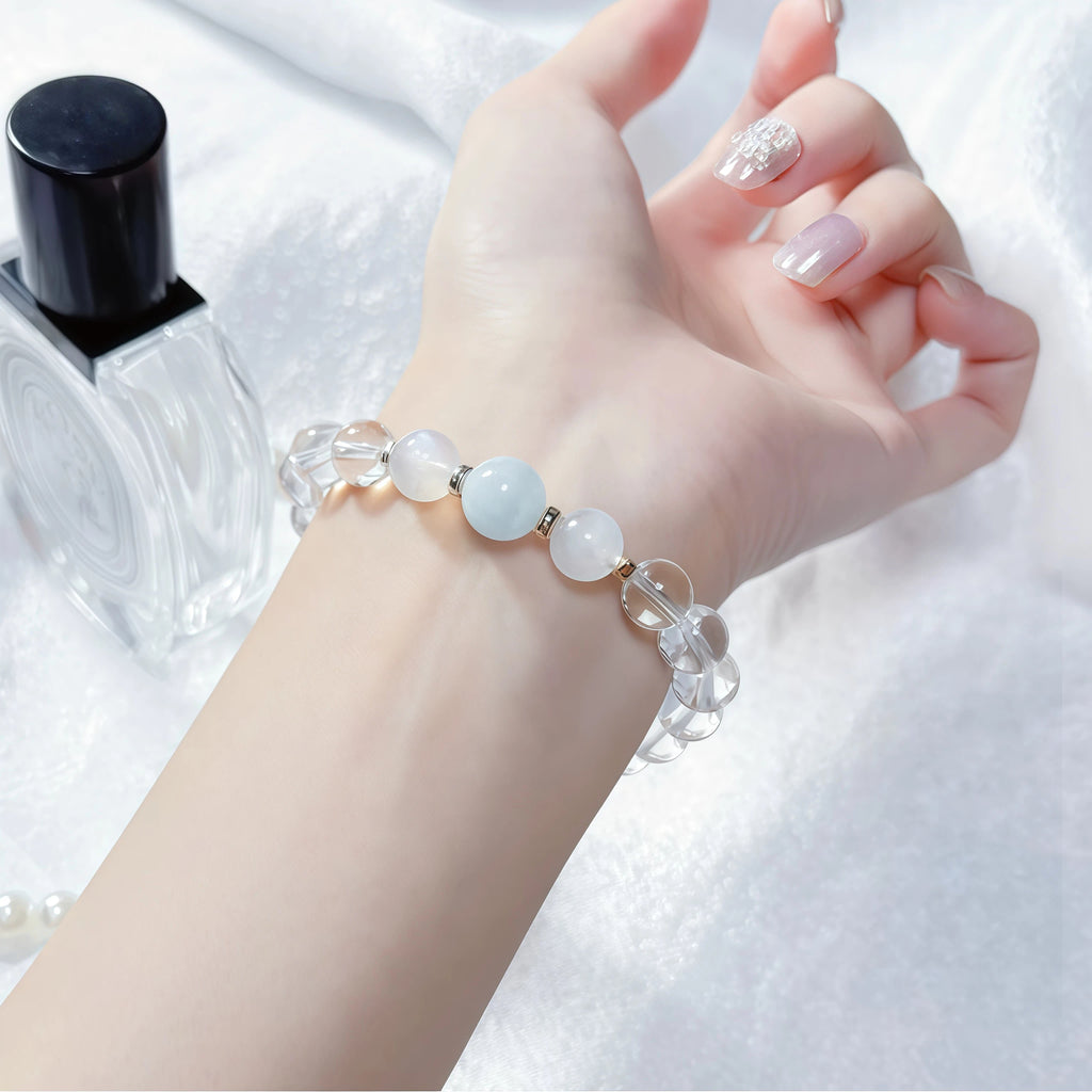 Natural white crystal bracelet