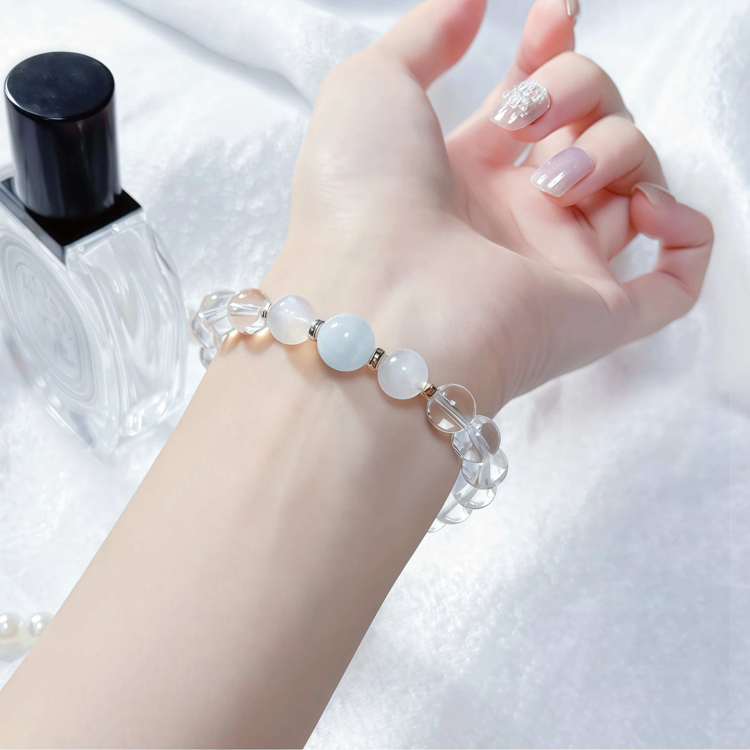 Natural white crystal bracelet