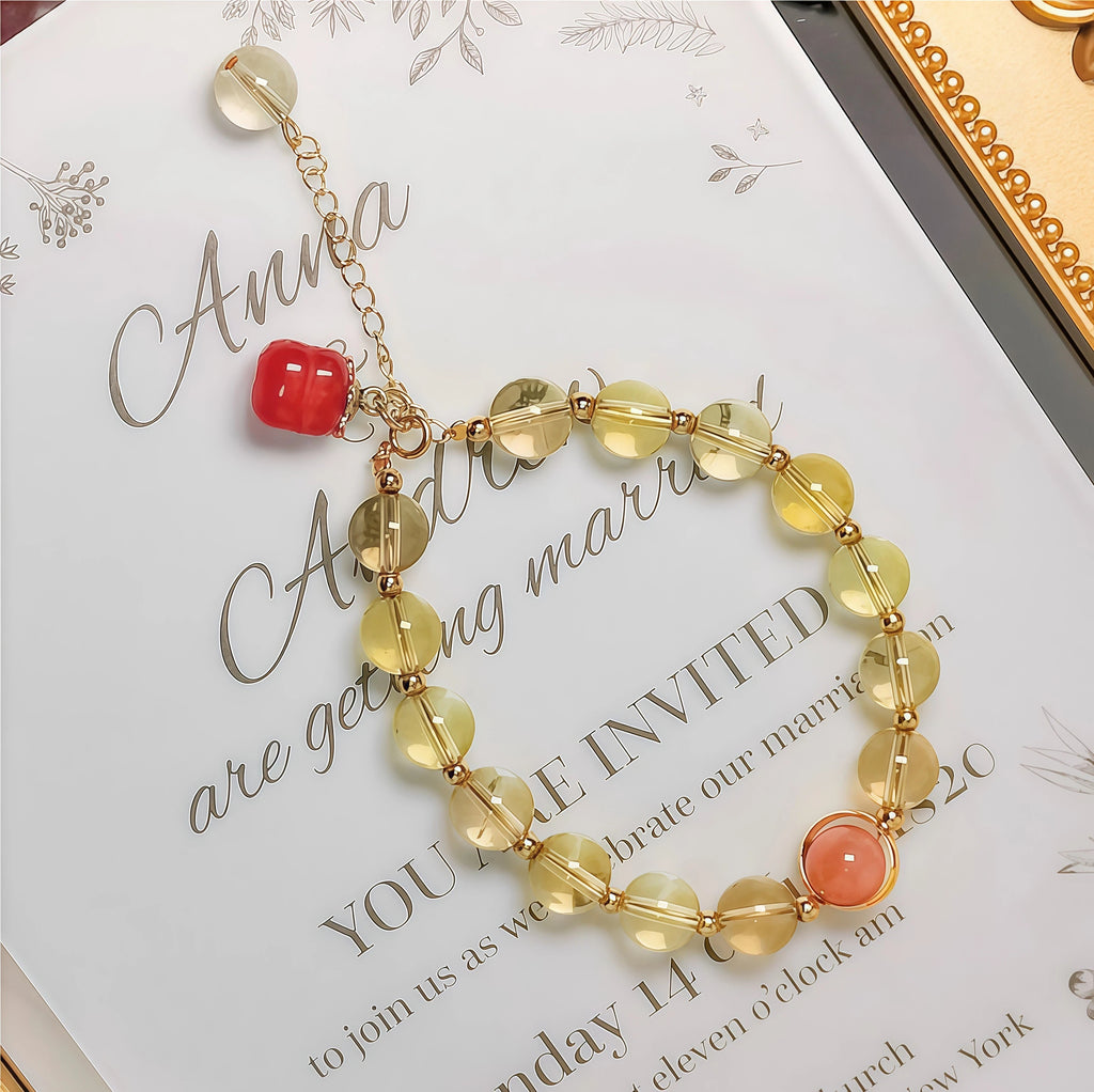 Sunstone Yellow Crystal Bracelet