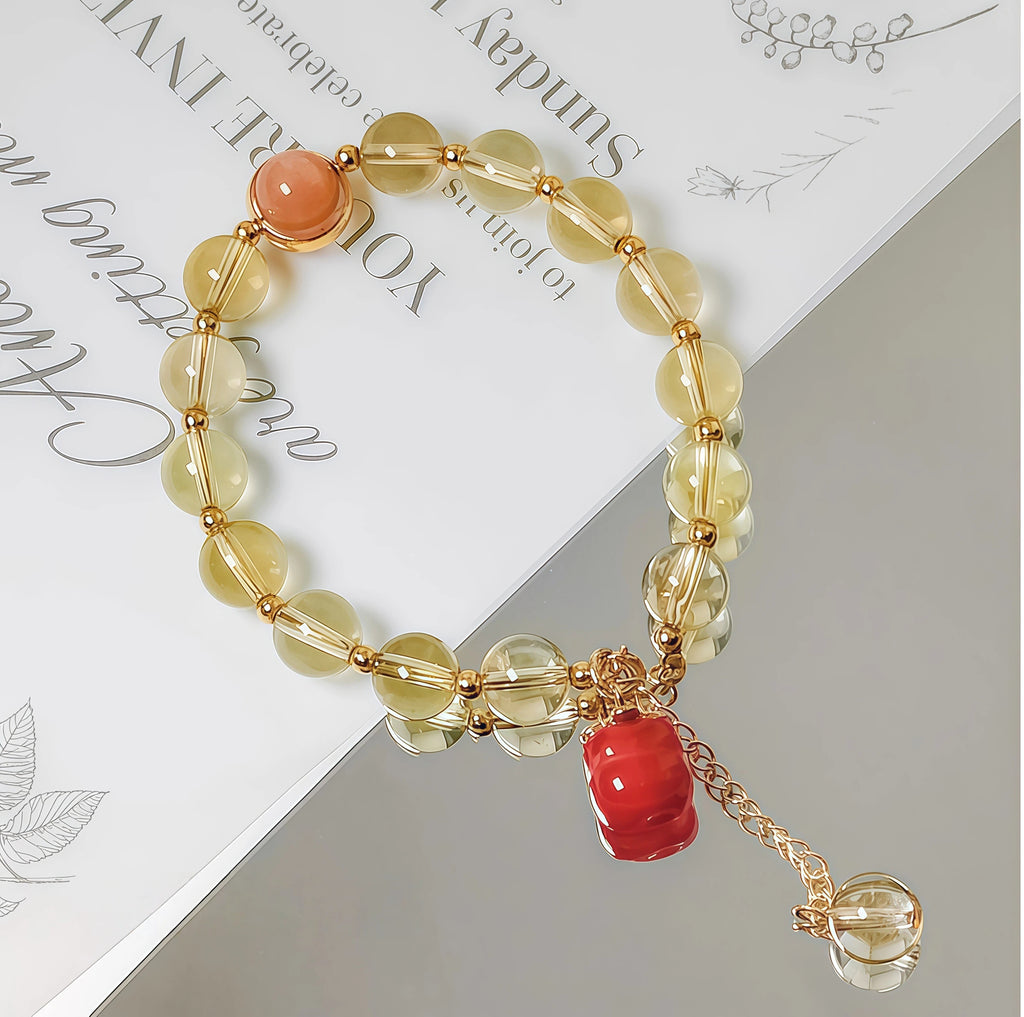 Sunstone Yellow Crystal Bracelet