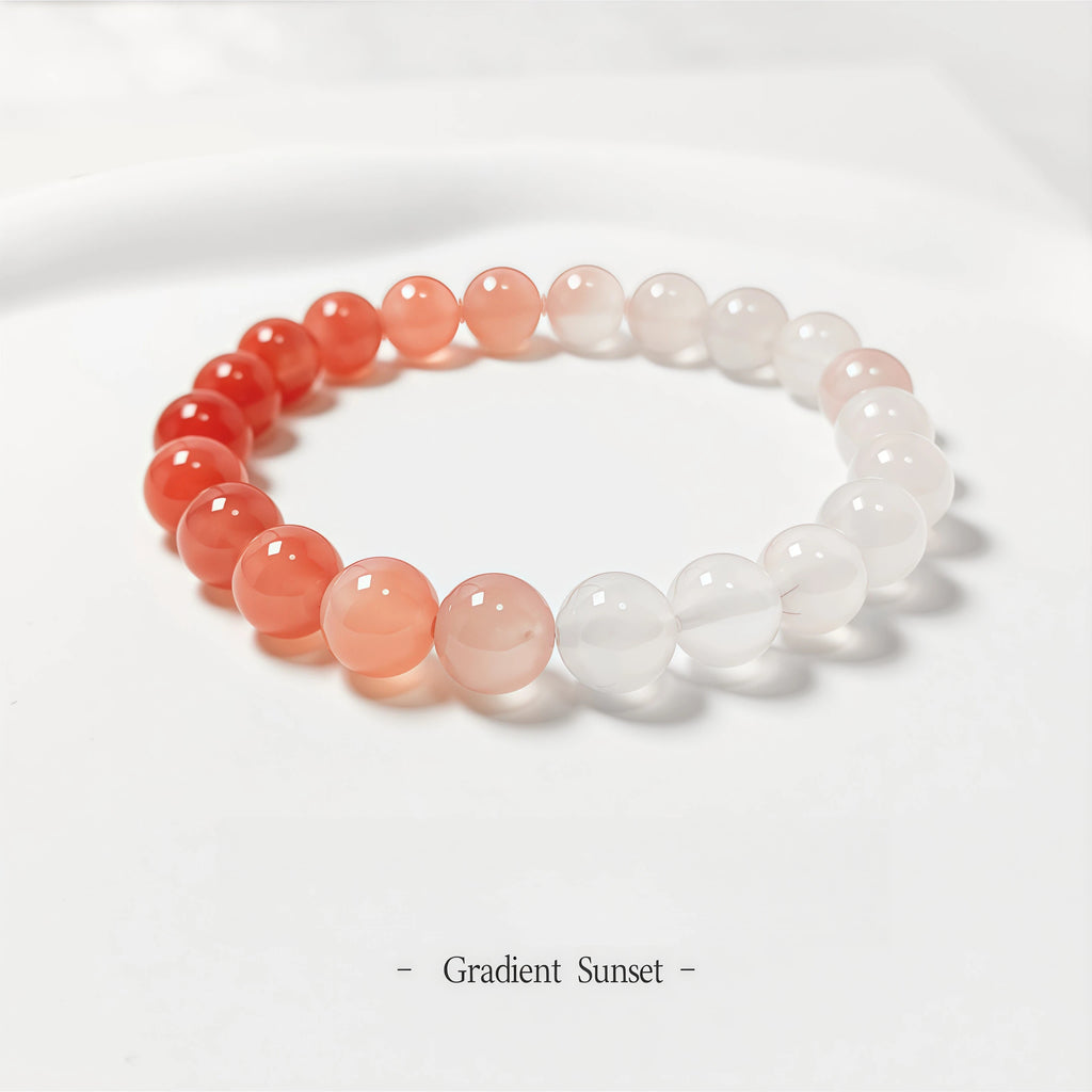 Gradient Sunset Healing Crystal Bracelet