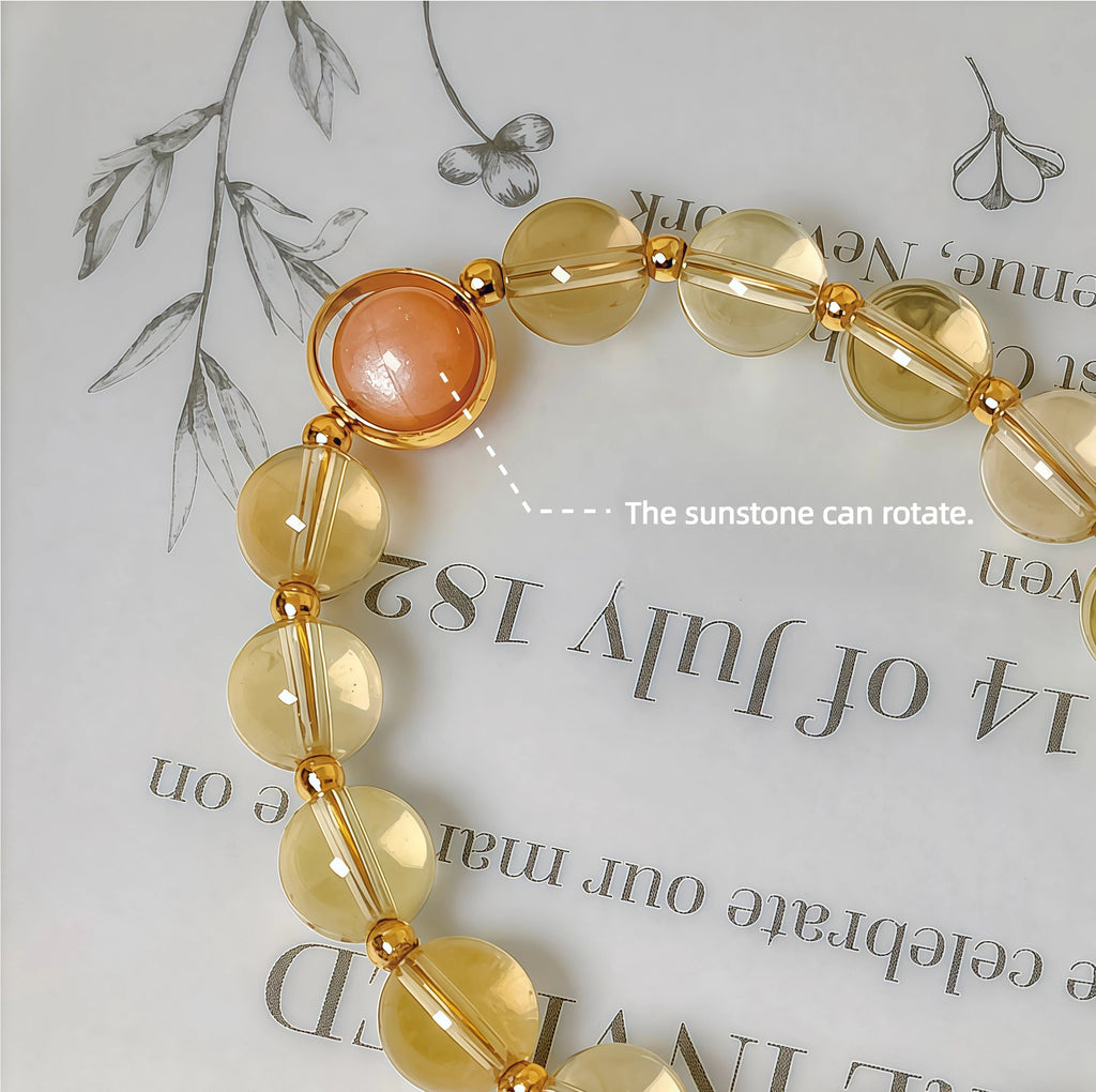 Sunstone Yellow Crystal Bracelet