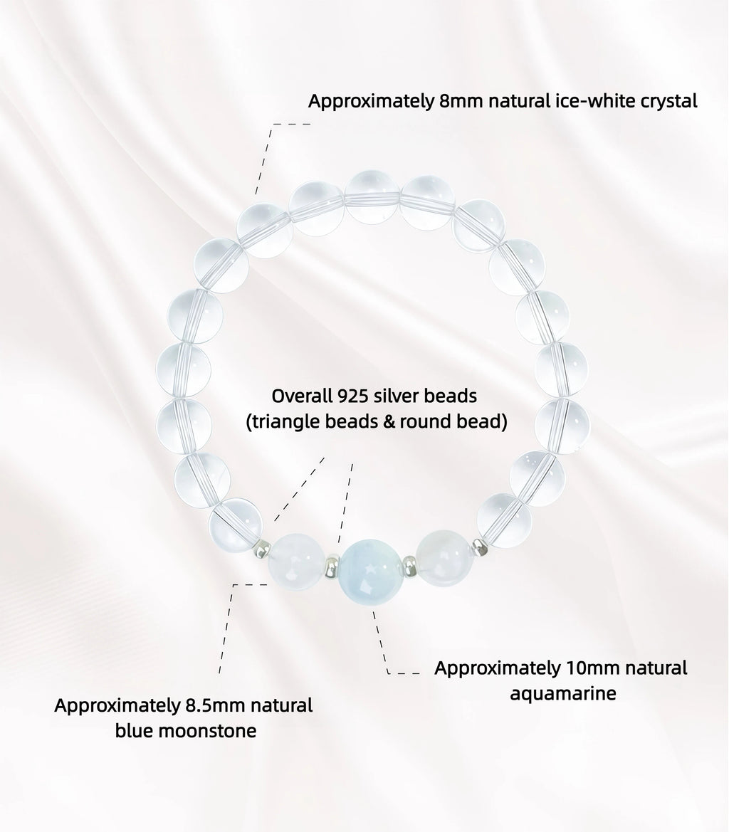 Natural white crystal bracelet