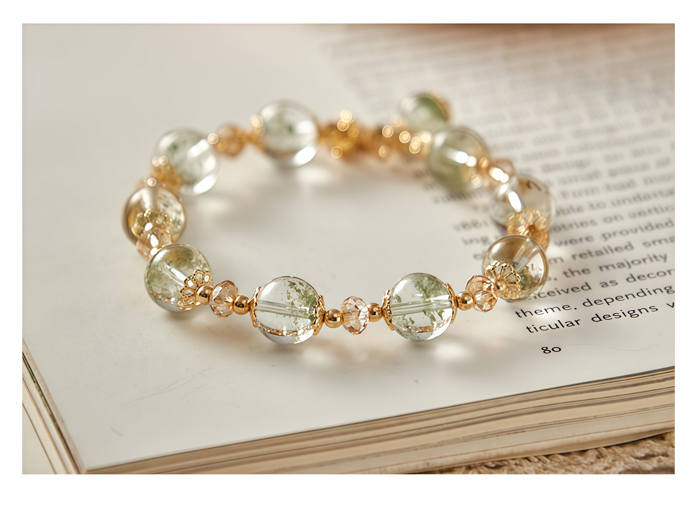 Green Ghost Transparent Snowflake Bracelet