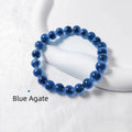 Blue Semi-transparent agate bracelet