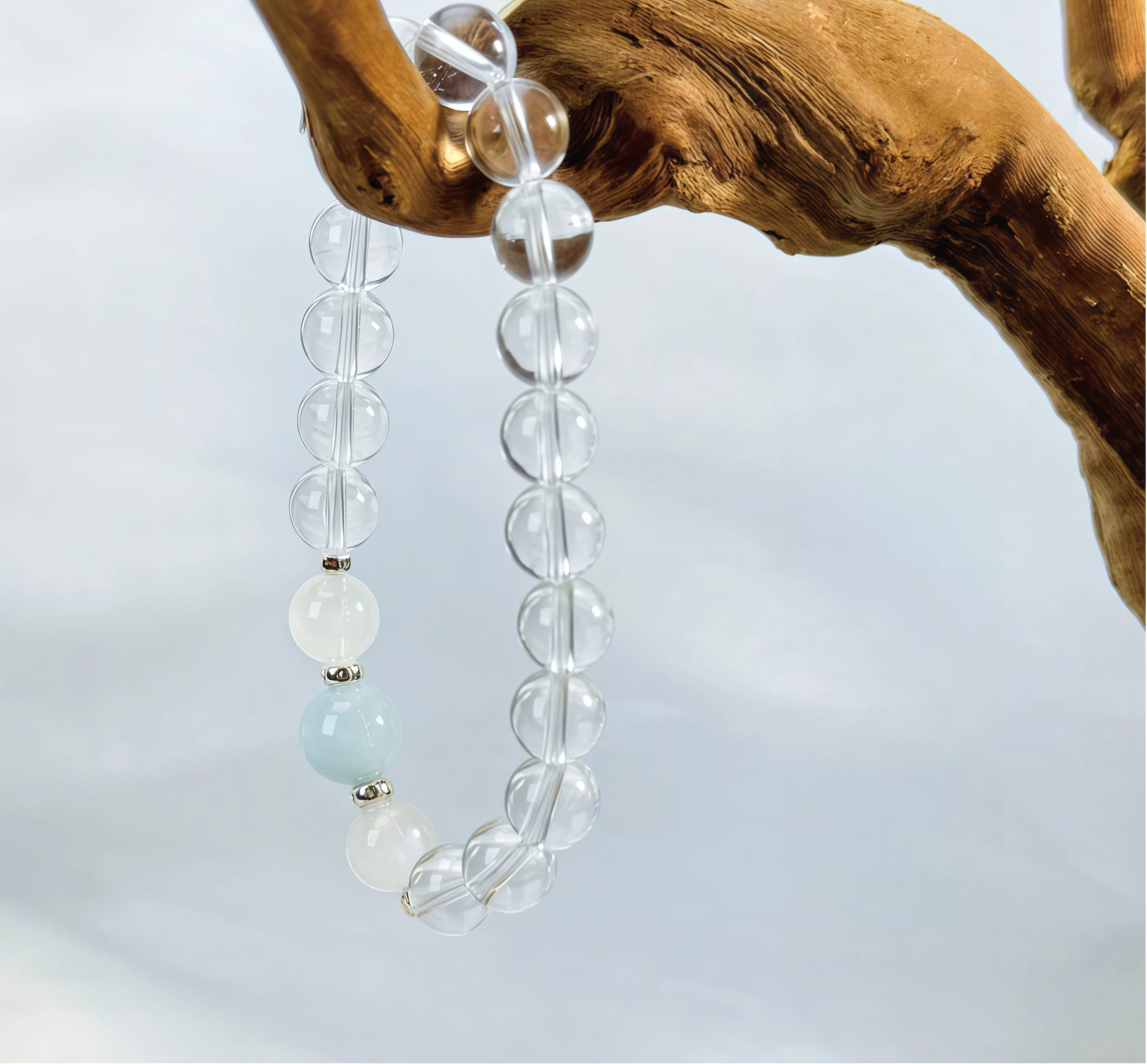 Natural white crystal bracelet