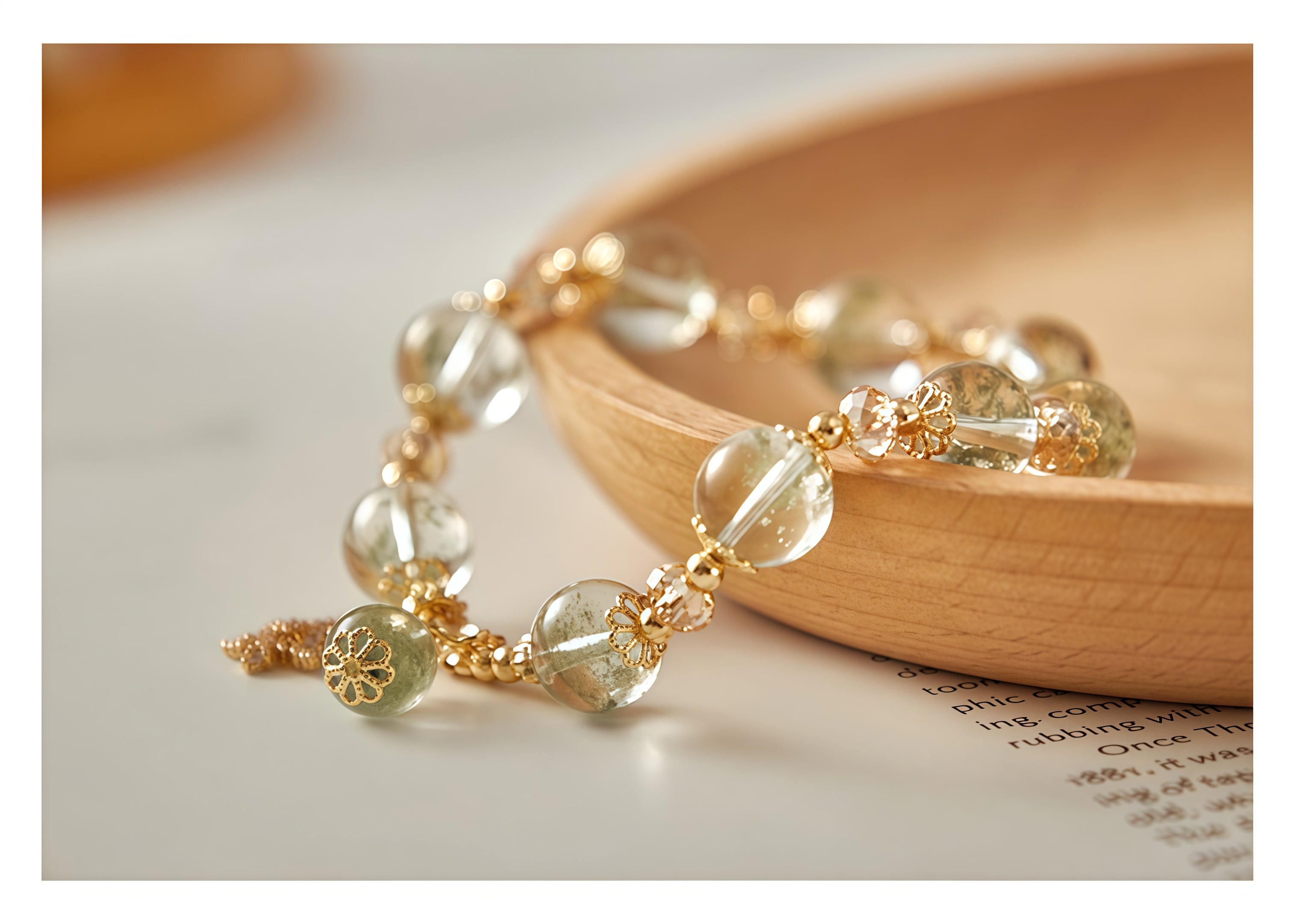 Green Ghost Transparent Snowflake Bracelet