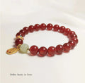Natural red agate lucky bracelet
