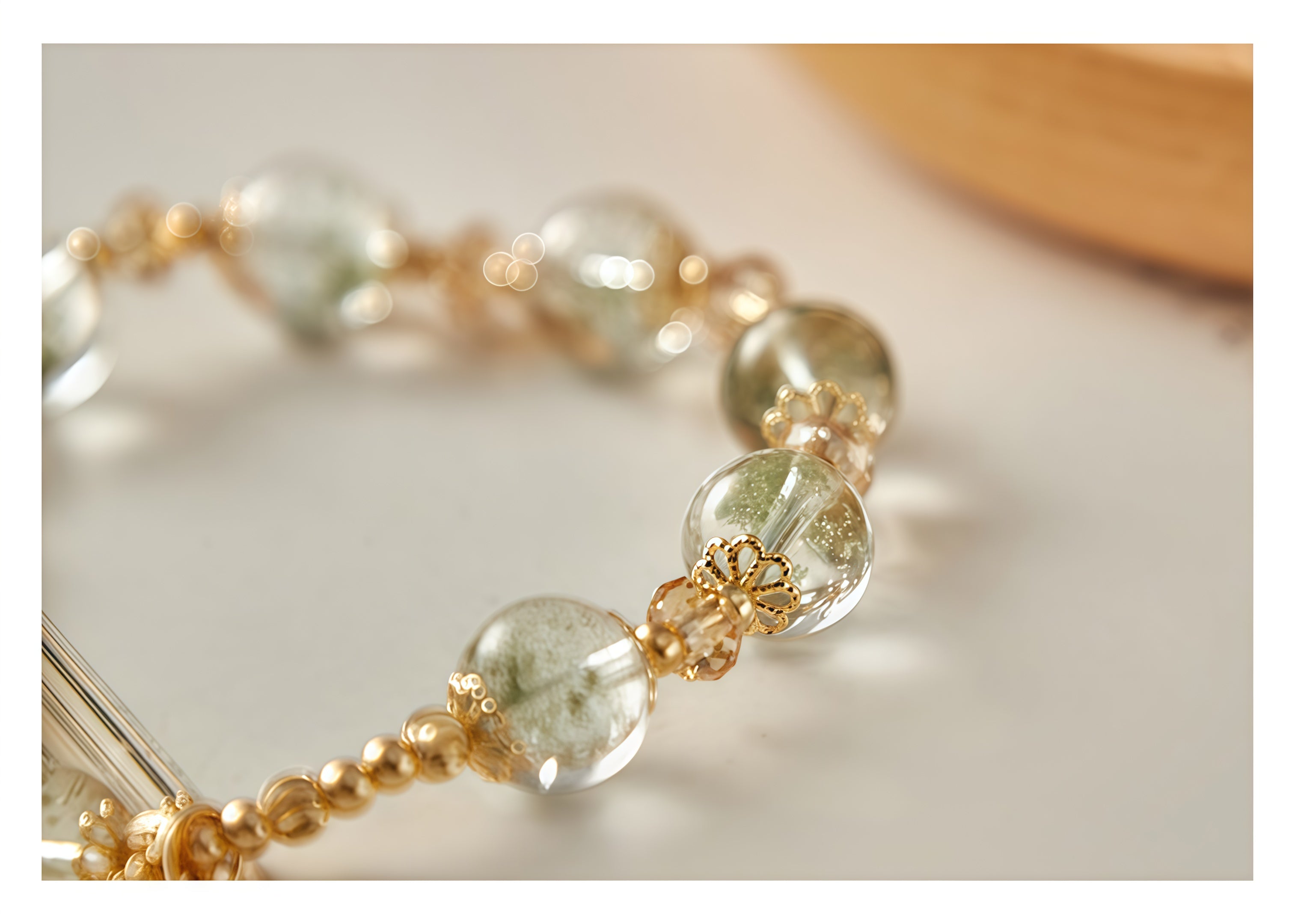 Green Ghost Transparent Snowflake Bracelet