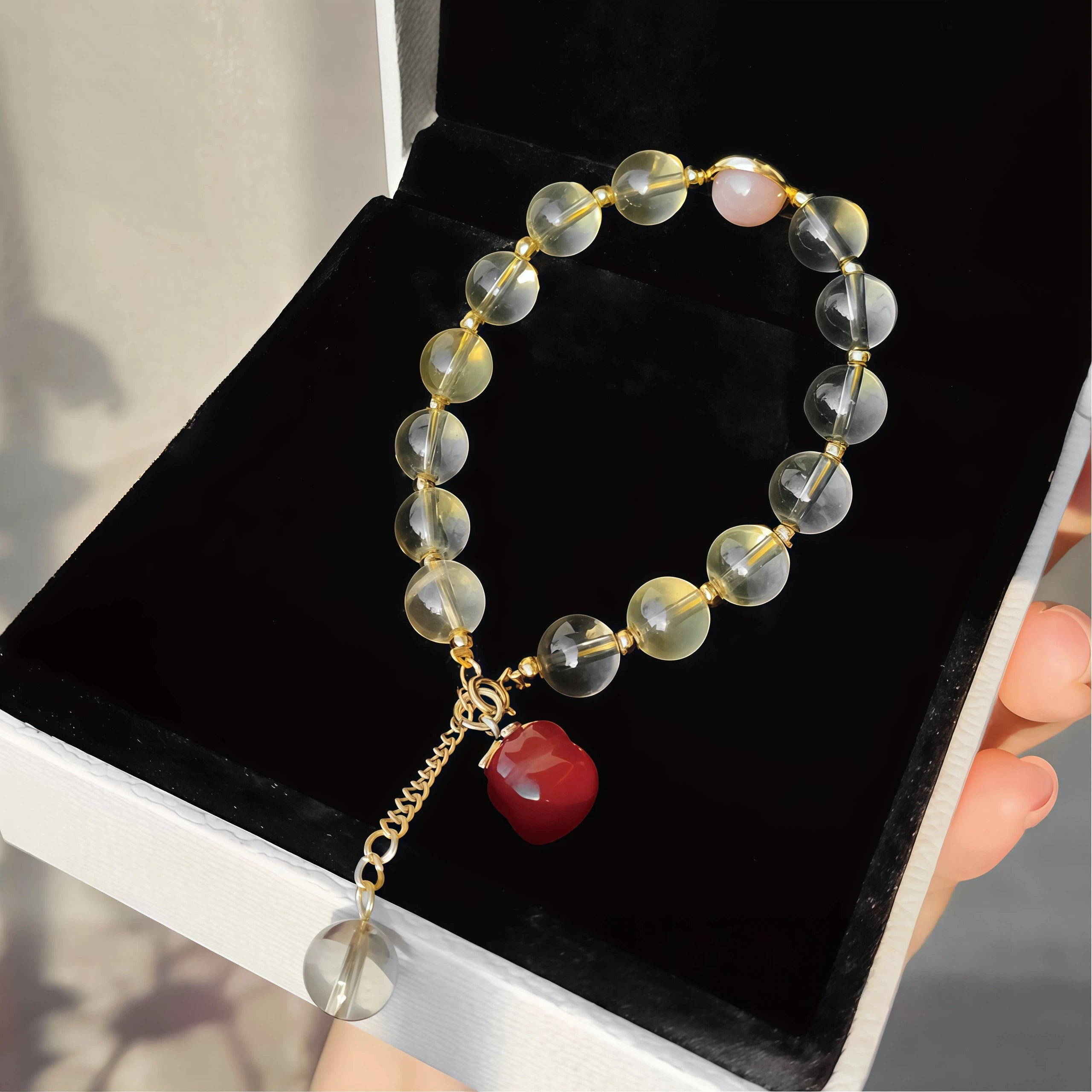 Sunstone Yellow Crystal Bracelet