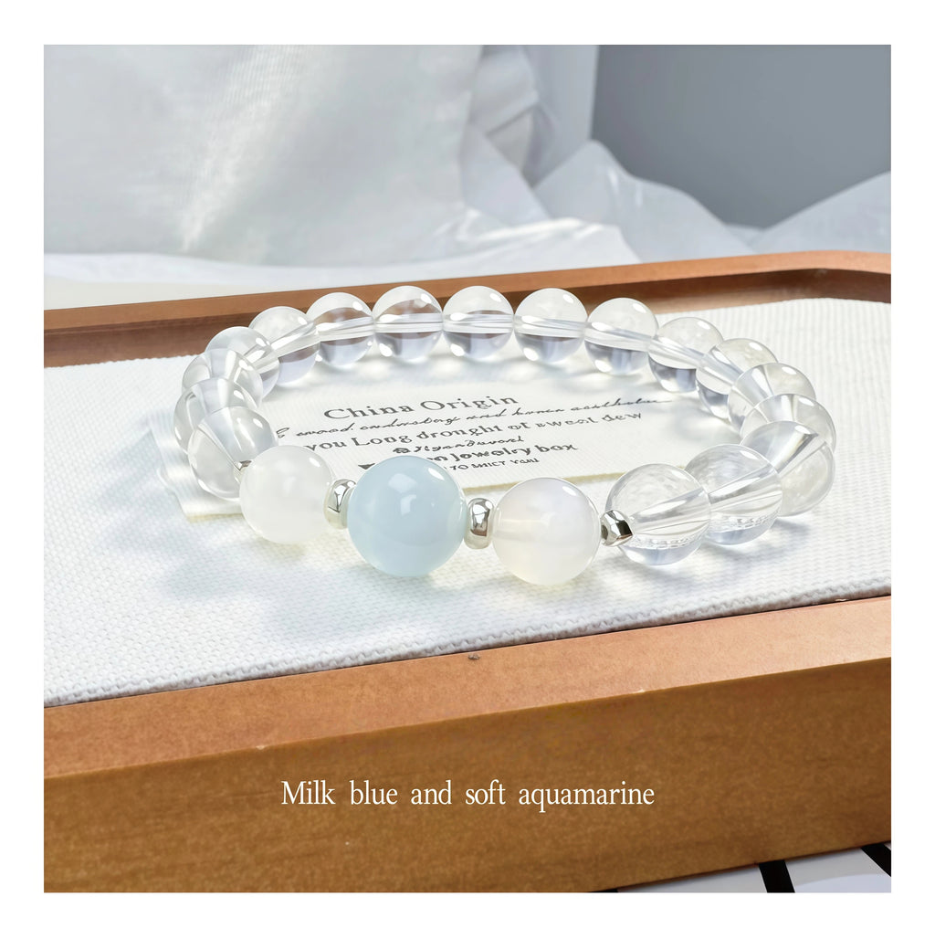 Natural white crystal bracelet
