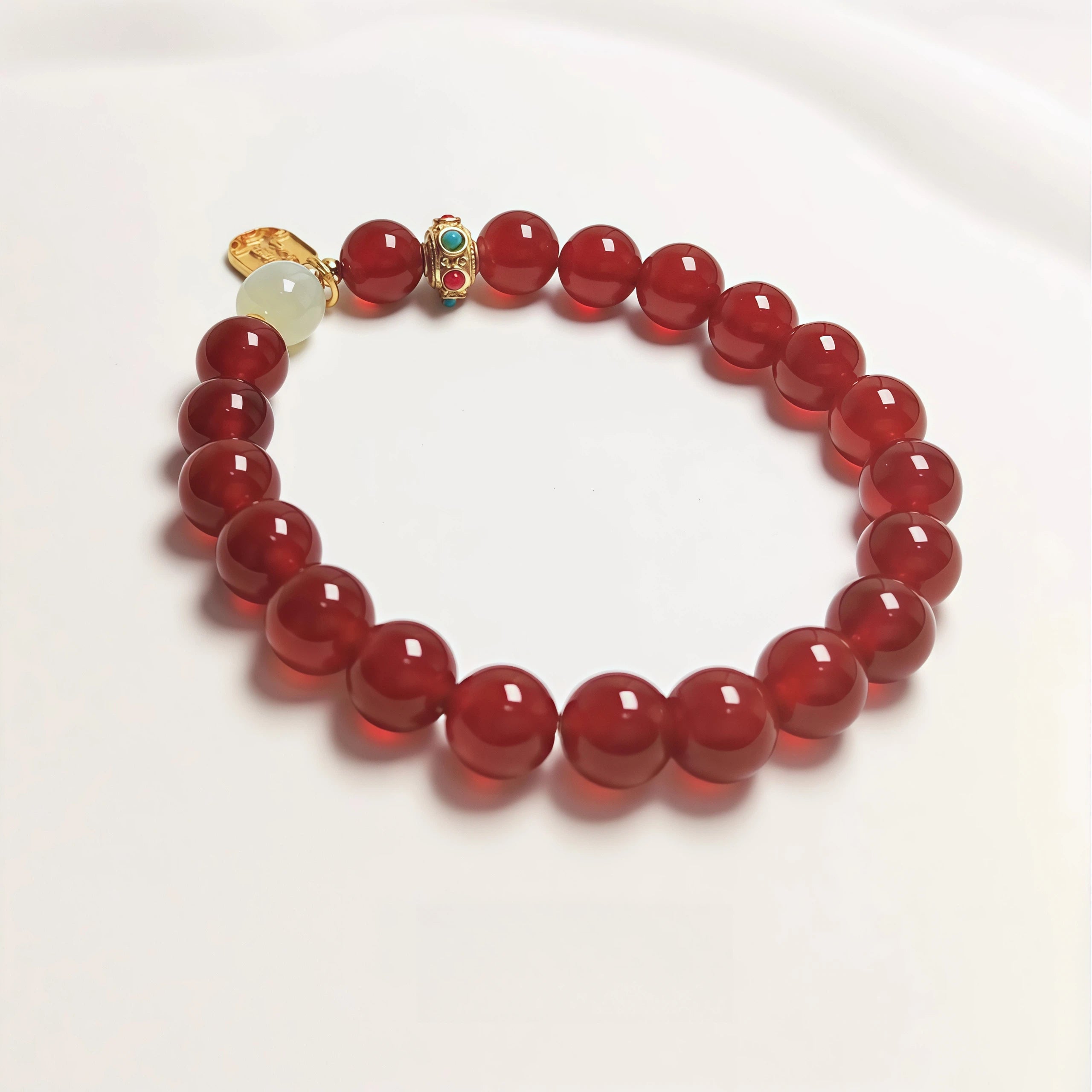 Natural red agate lucky bracelet