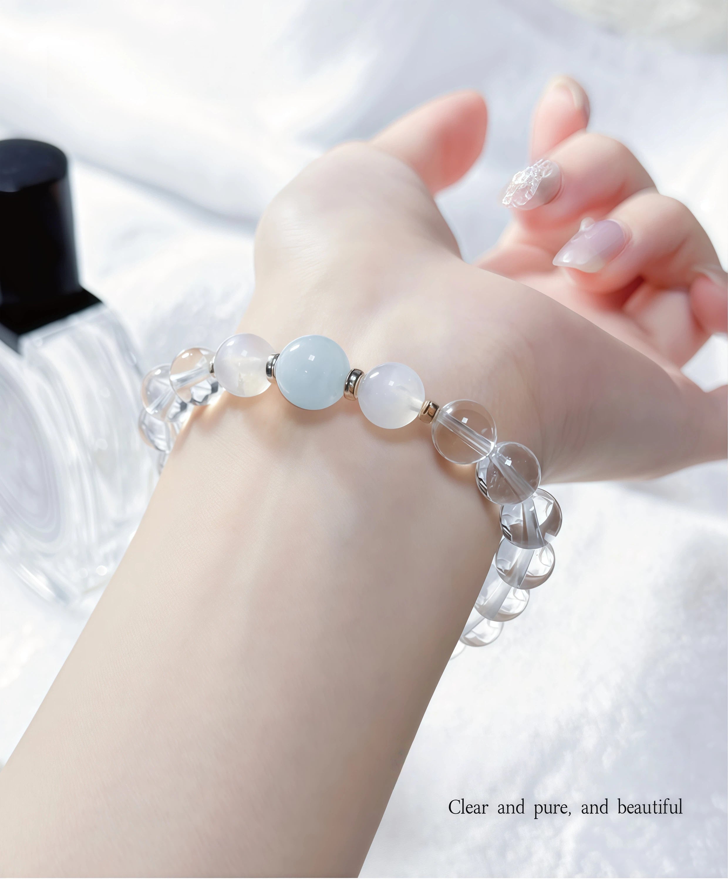 Natural white crystal bracelet