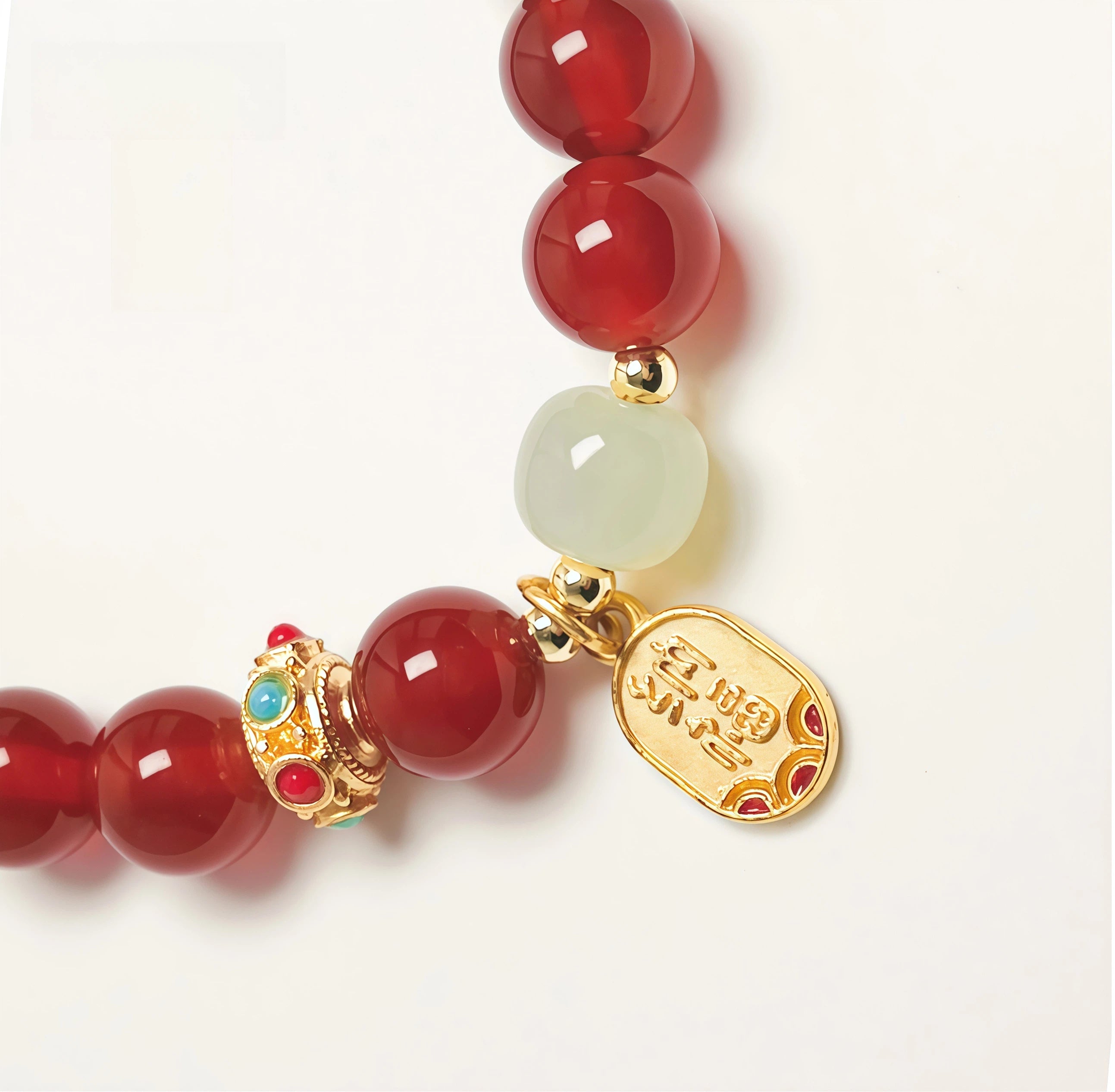 Natural red agate lucky bracelet