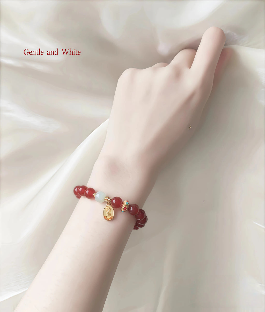 Natural red agate lucky bracelet