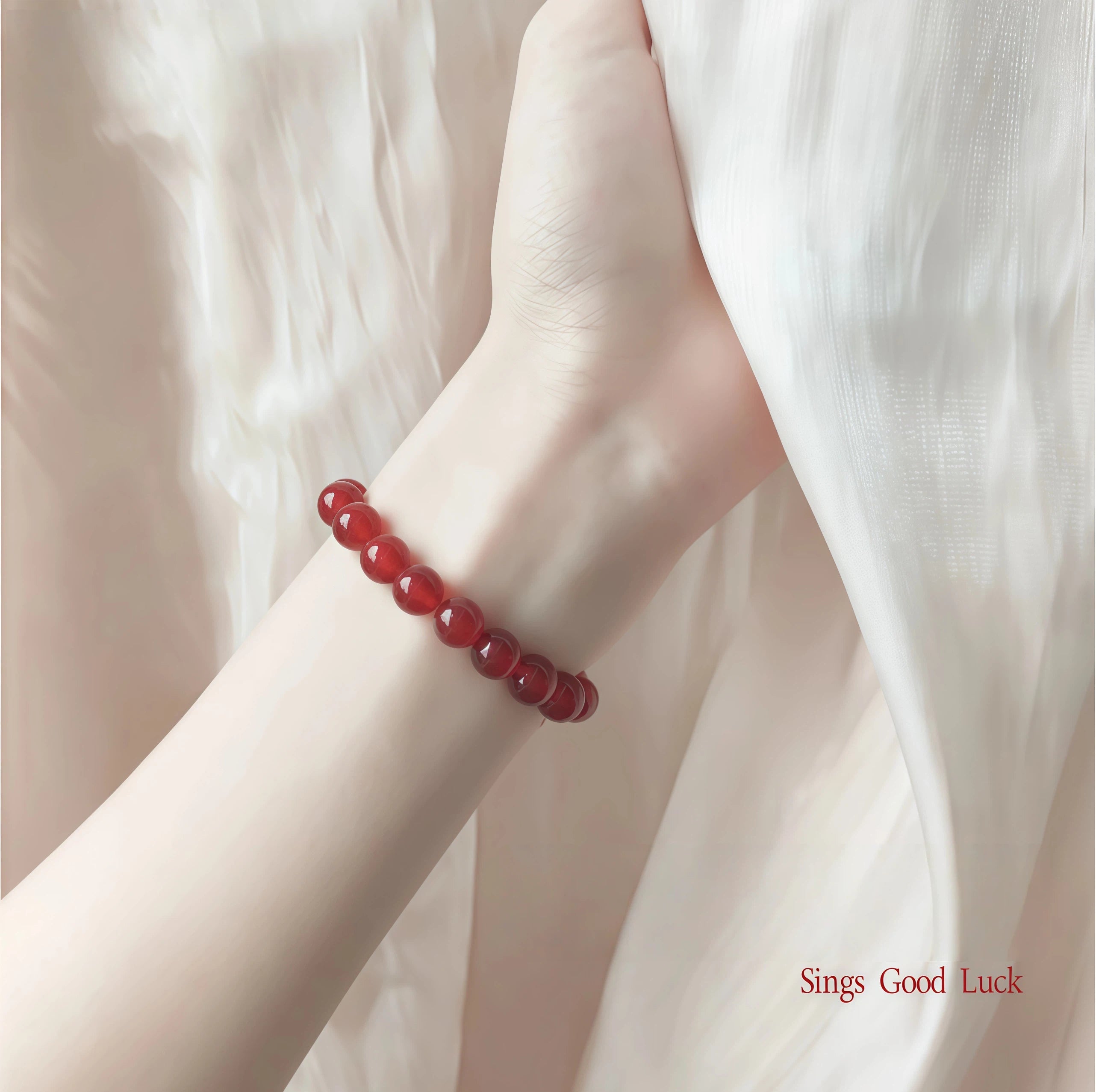 Natural red agate lucky bracelet