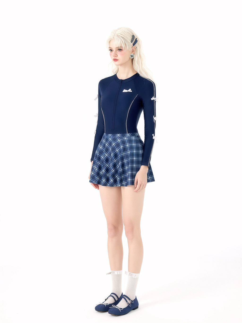 Navy Blue Long-Sleeve Wetsuit image 1