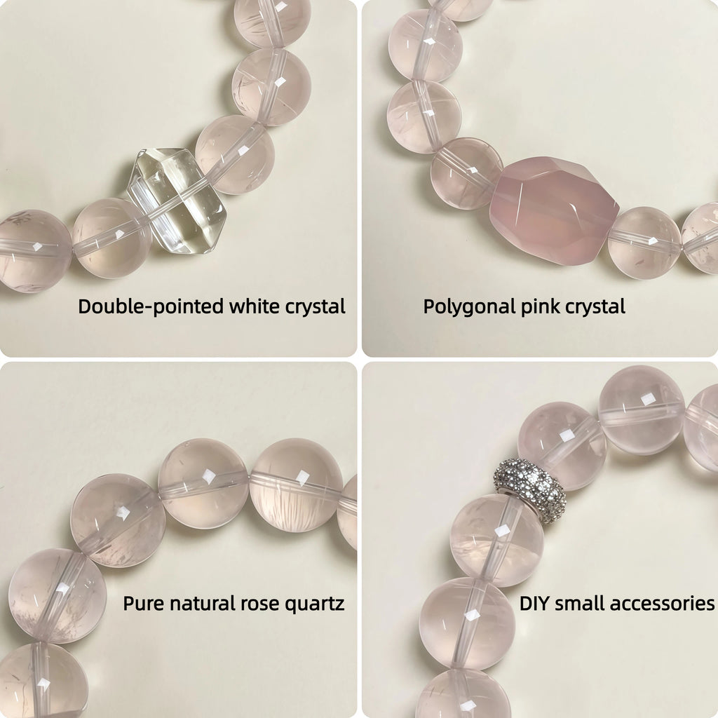 Pure natural pink crystal bracelet