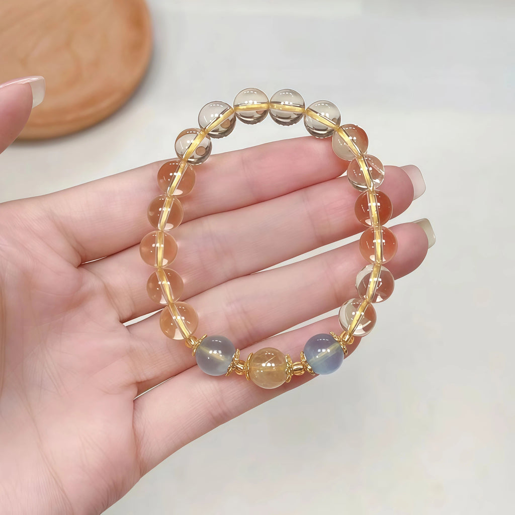 Golden Clarity Crystal Bracelet