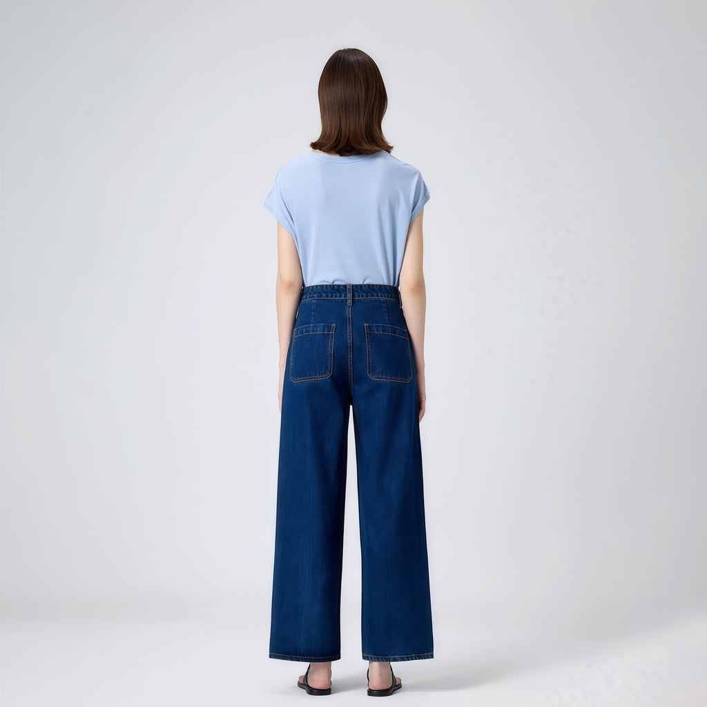 High-Waisted Relaxed-Fit Wide-Leg Jeans image 4