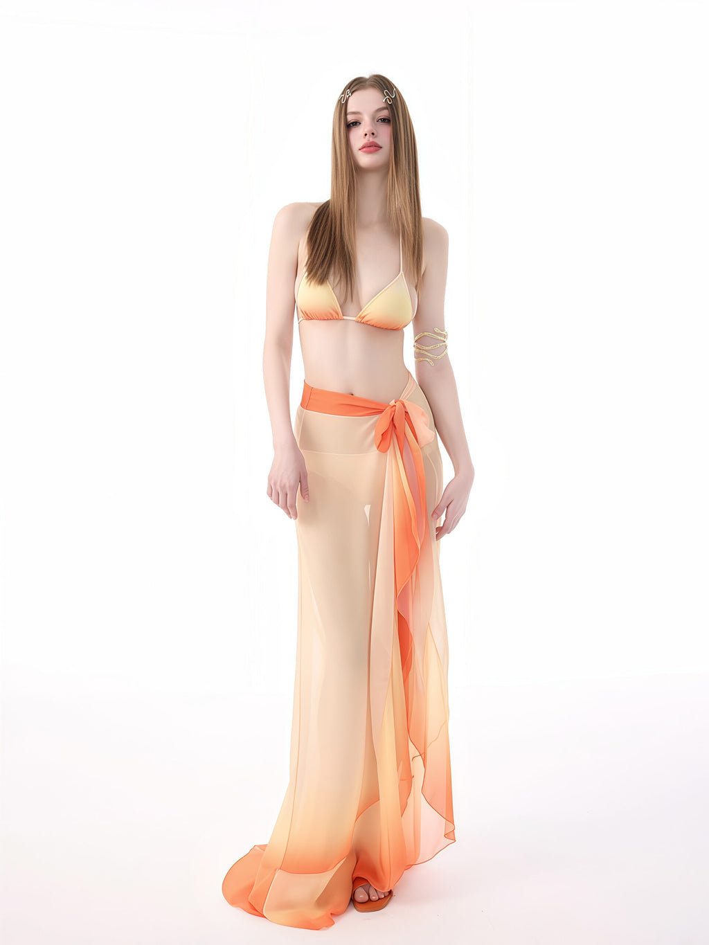 Ombre Bikini with Sheer Skirt image 0