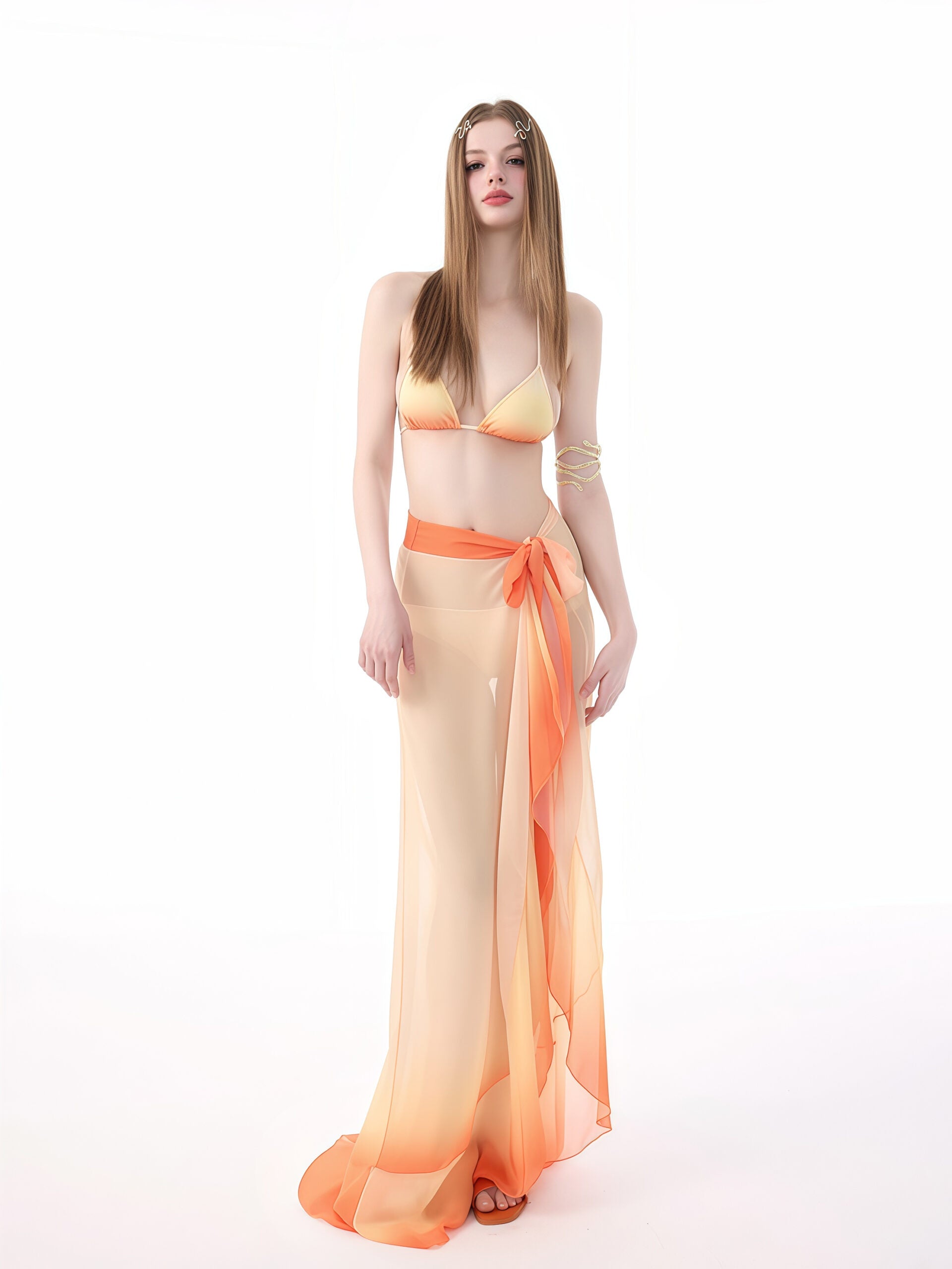 Ombre Bikini with Sheer Skirt image 0