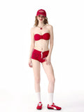 Red Bandeau Bikini Set image 0