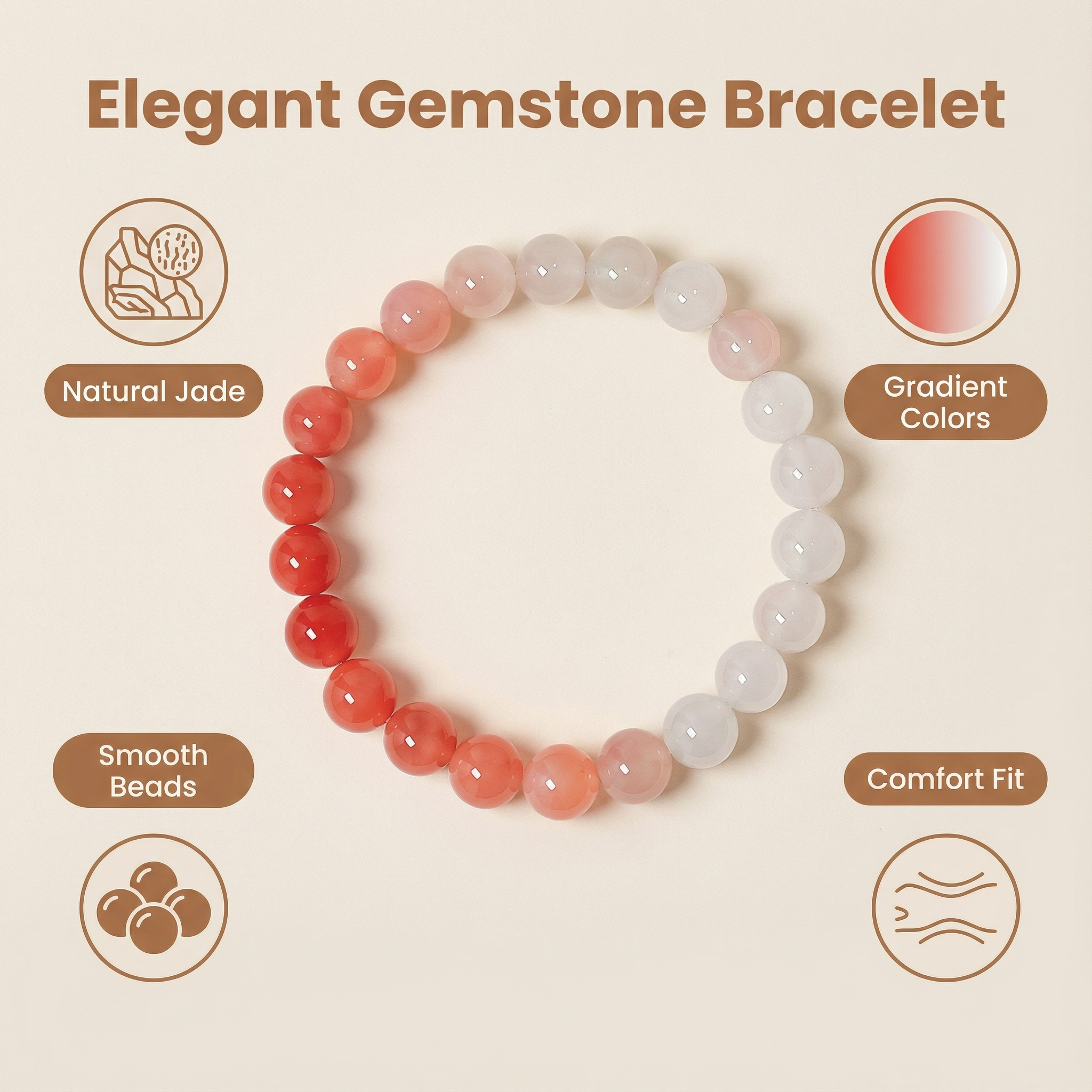 Graduated sunset bracelet