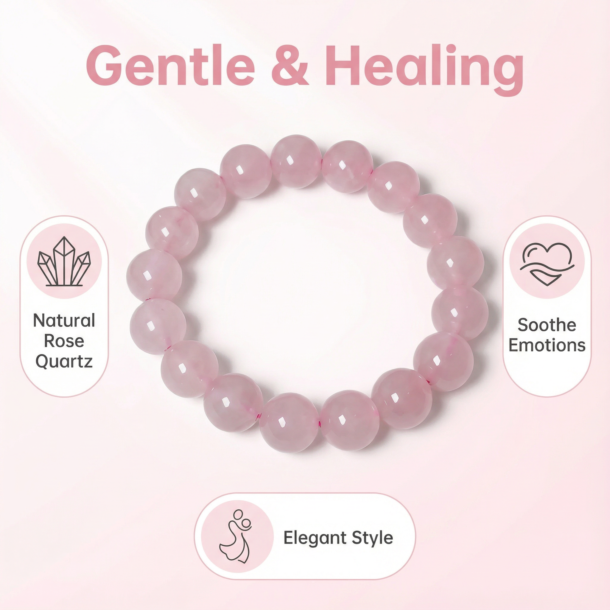 Rose crystal bracelet