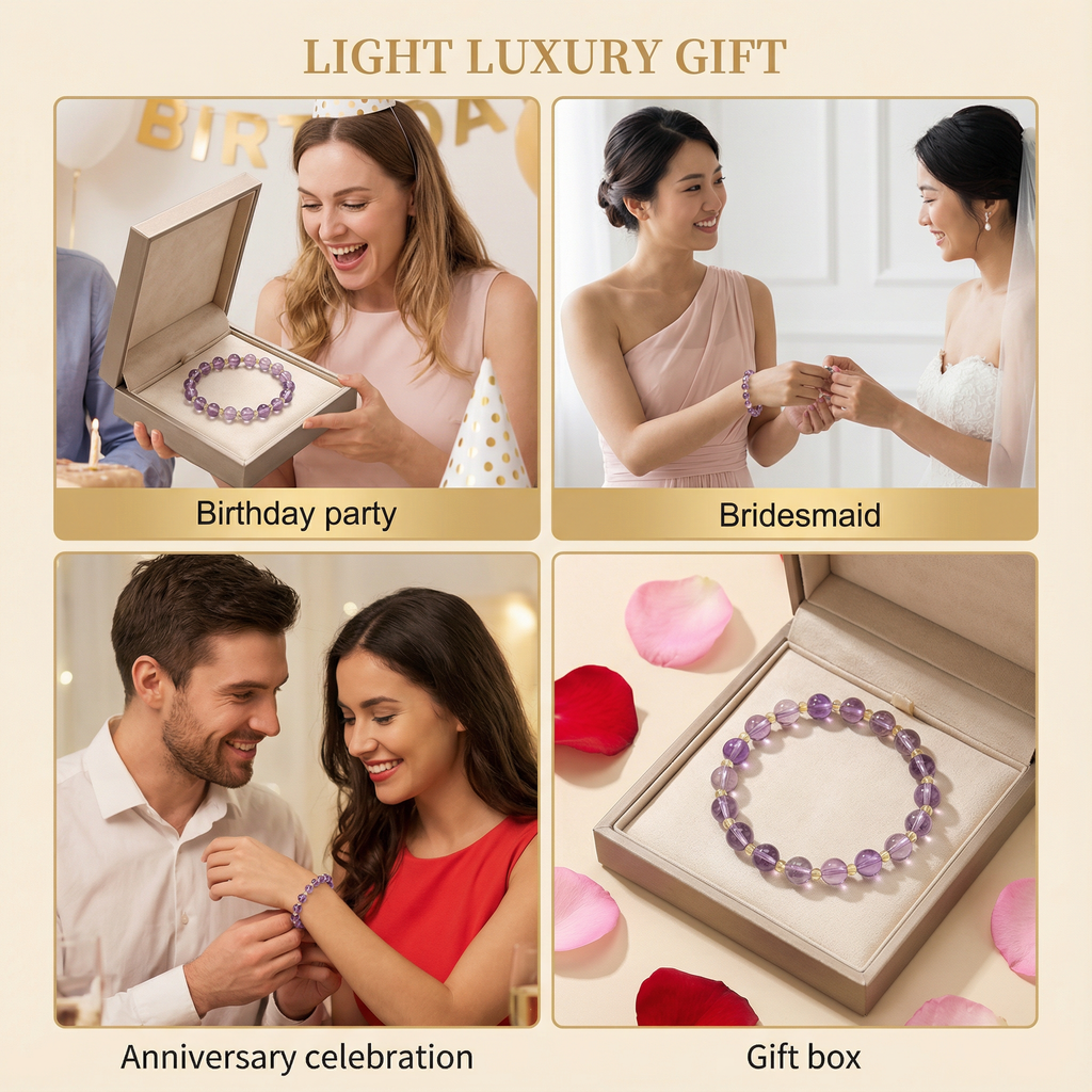 Natural Amethyst Bracelet