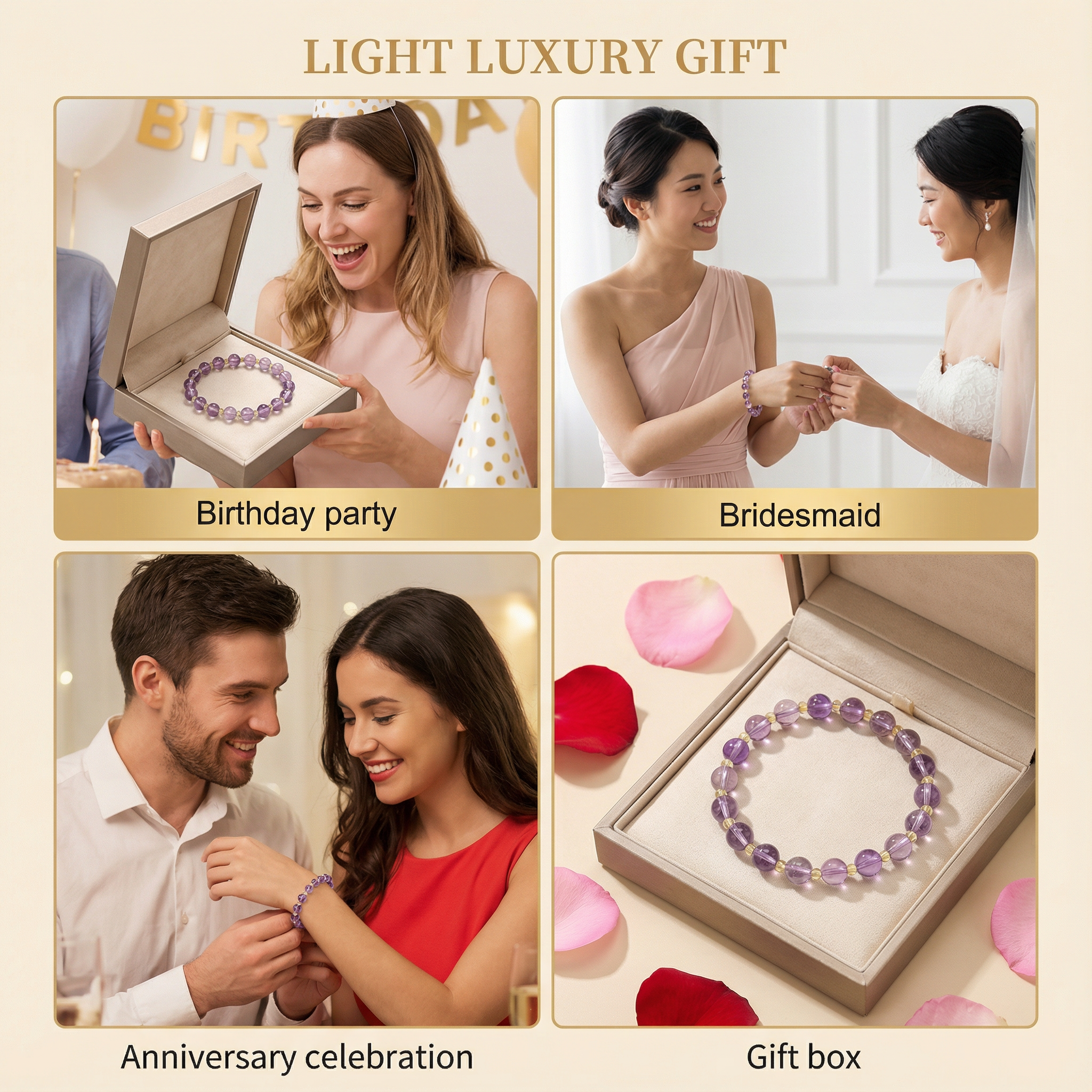 Natural Amethyst Bracelet