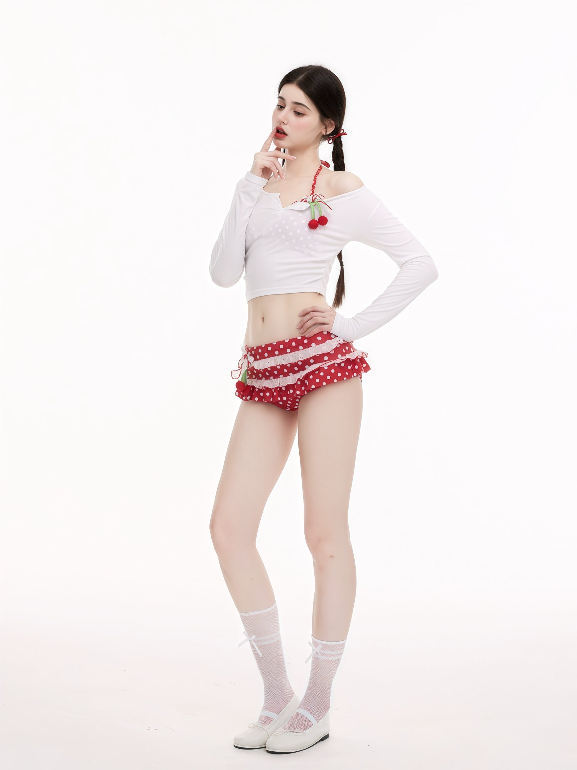 Red Polka Dot Bikini image 4