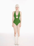 Green One-Piece Swimsuit image 0