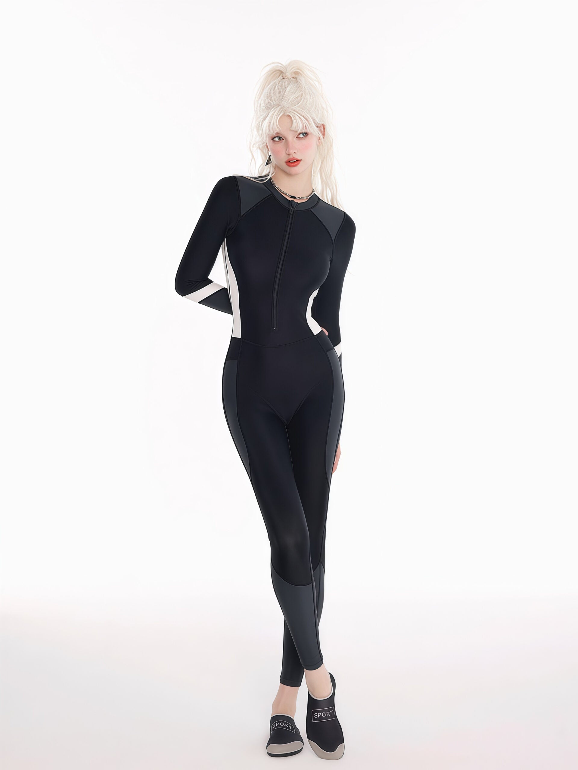 Black Full-Sleeve Wetsuit image 2