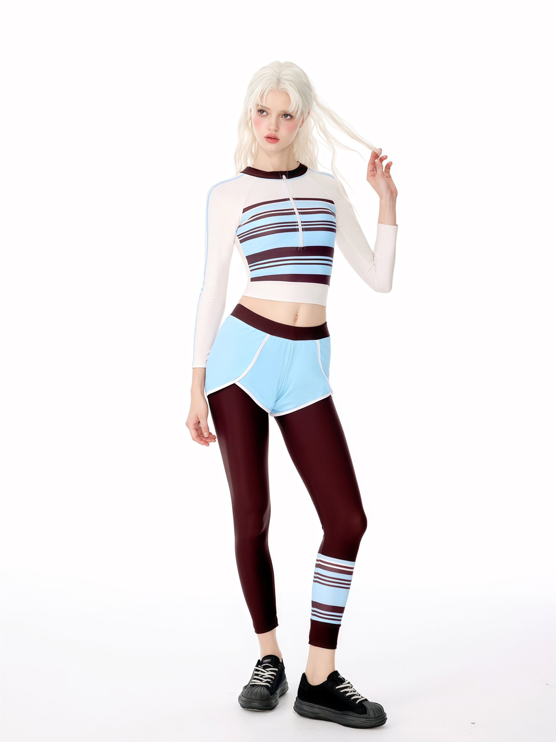 5-Piece Swimwear Set with Vest, Jacket, and Trousers image 1