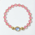 Moonstone strawberry crystal bracelet