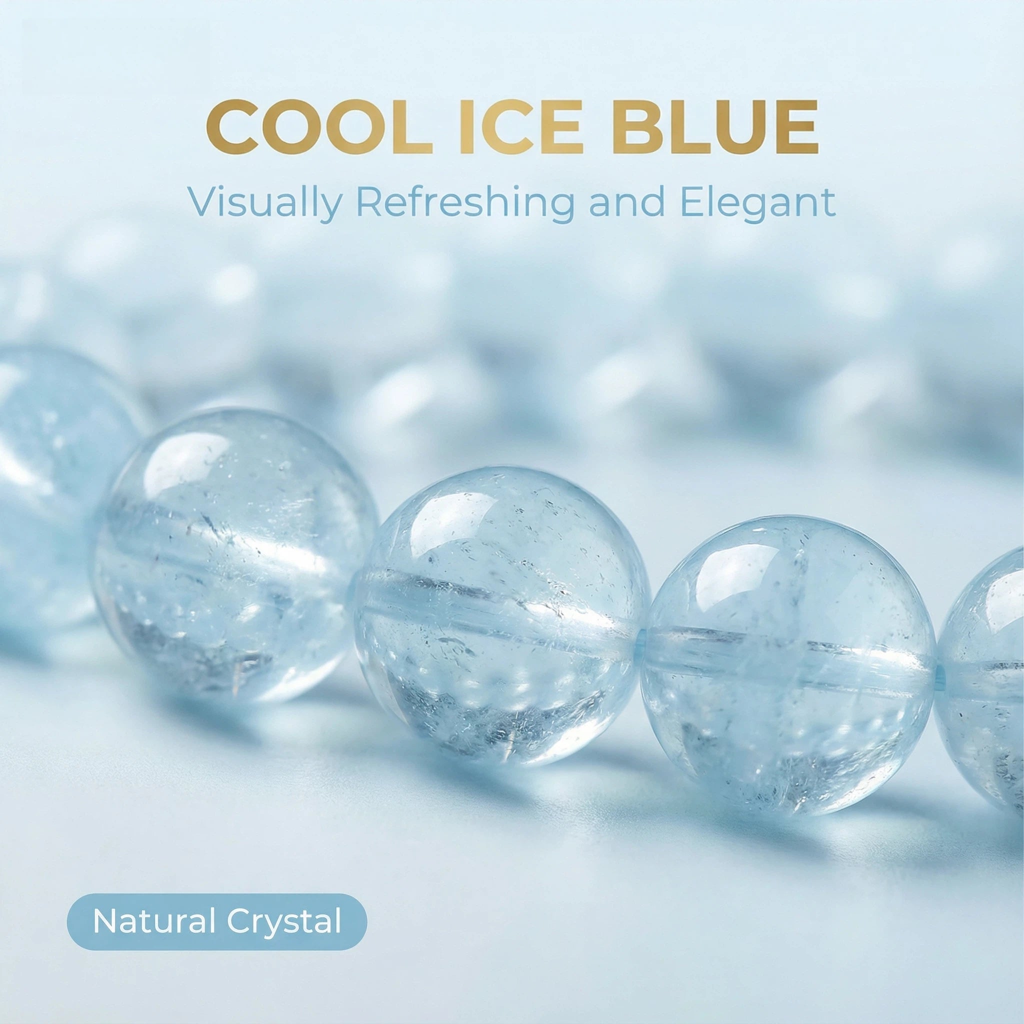 Ice-transparent Aquamarine bracelet