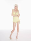 Yellow Crochet-Style One-Piece Swimsuit image 0