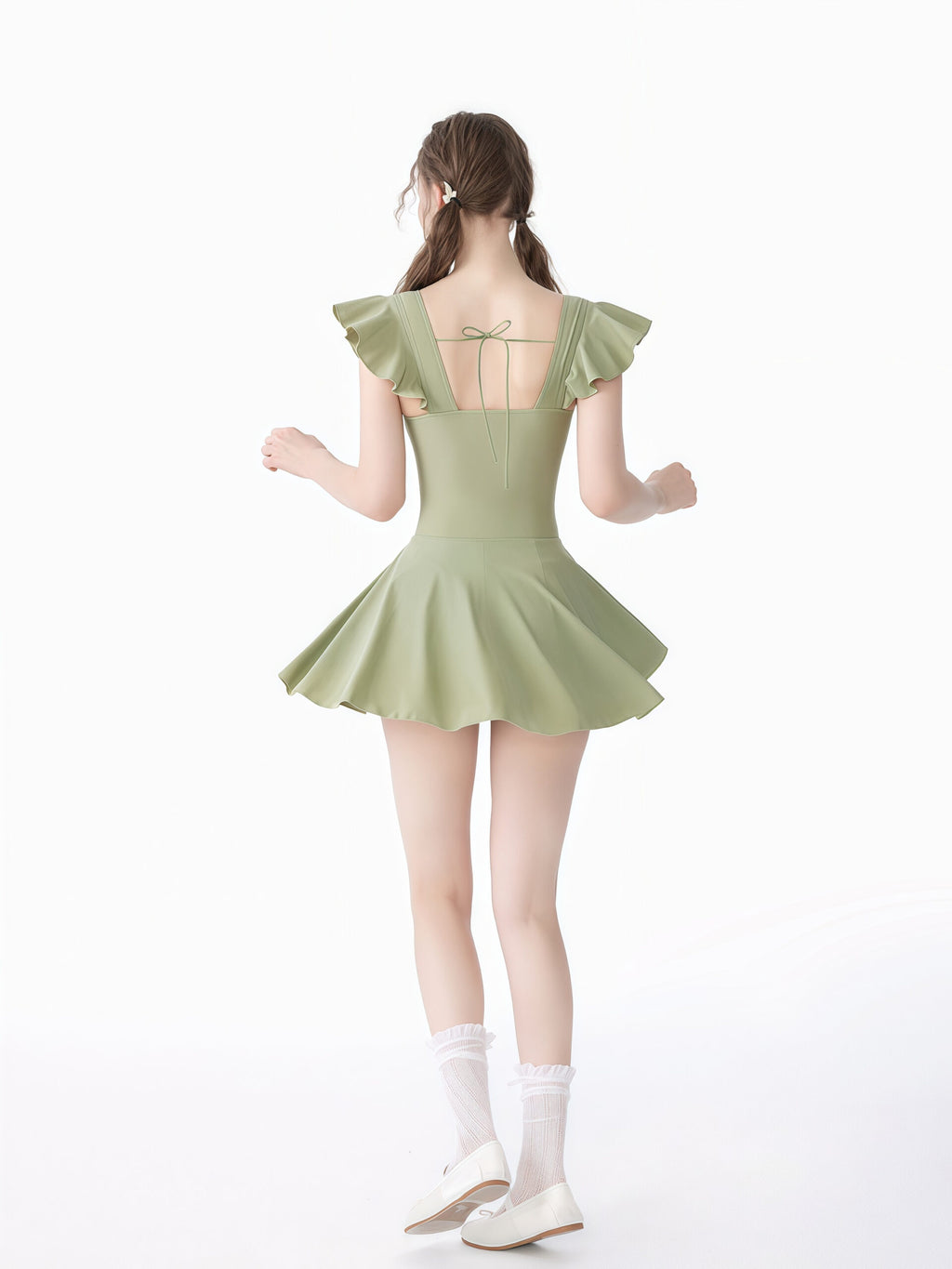 Cute Yellow Skirted Swimsuit image 5