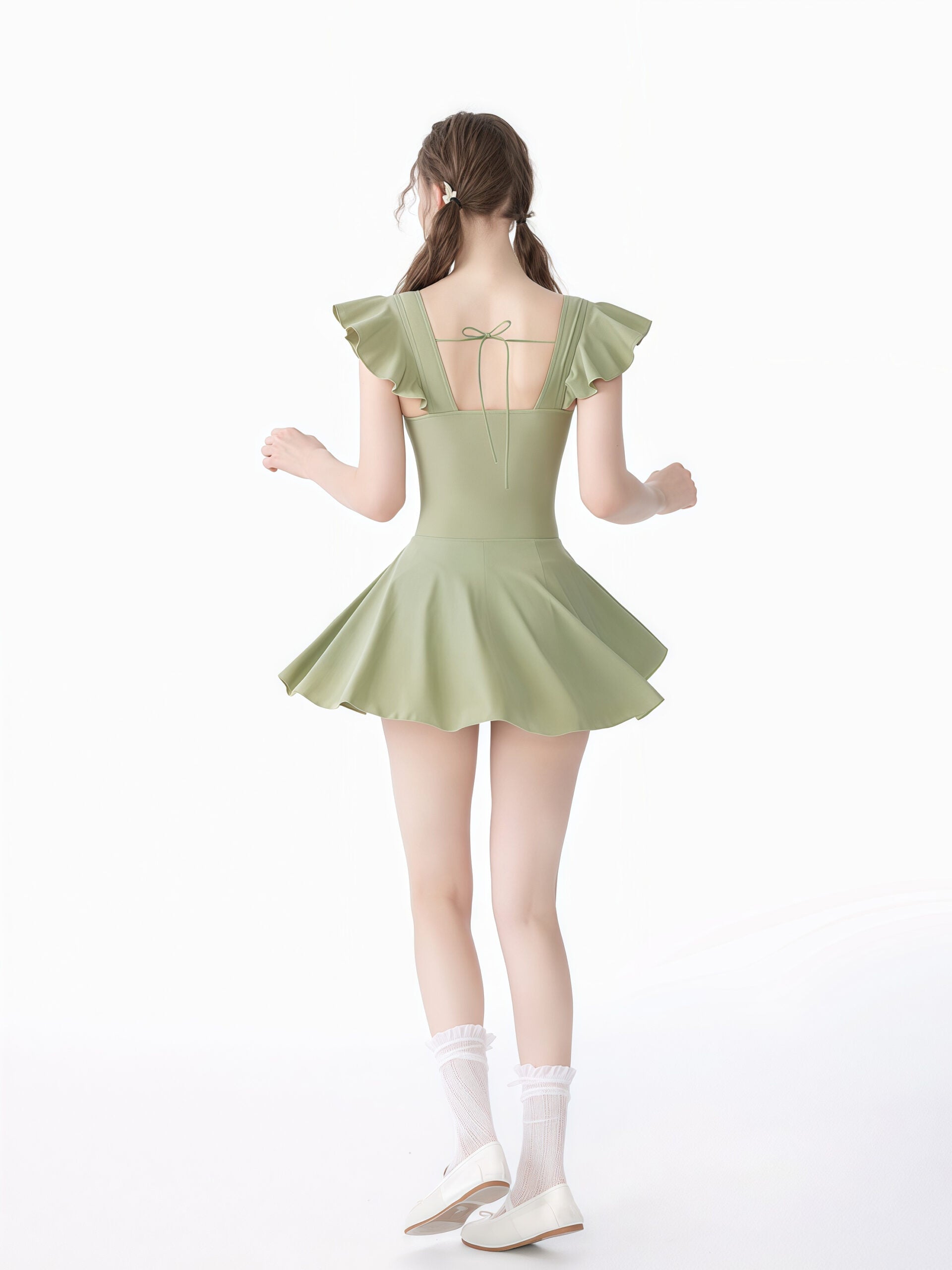 Cute Yellow Skirted Swimsuit image 5