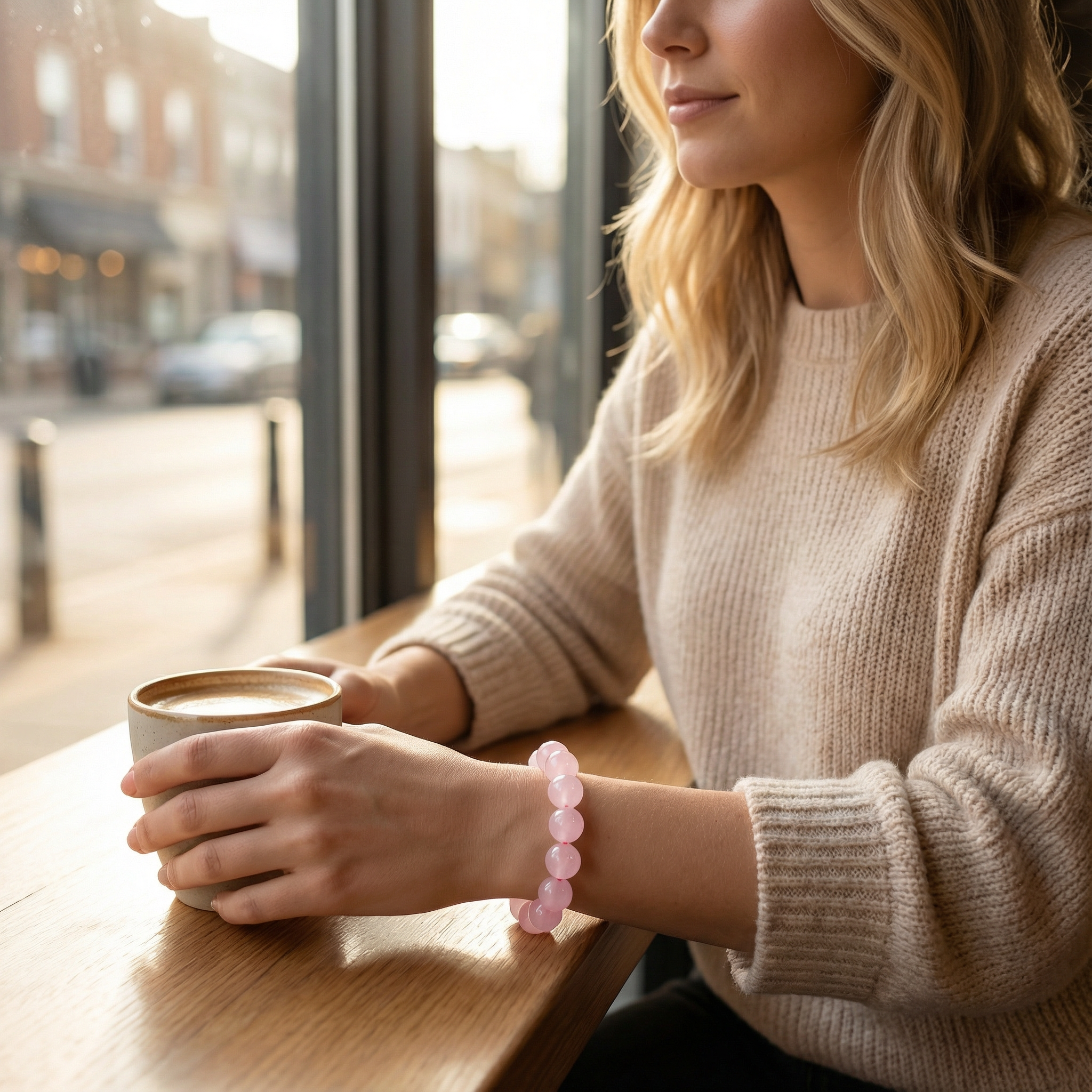 Rose crystal bracelet