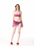 Floral Bandeau Bikini with Matching Skirt image 0