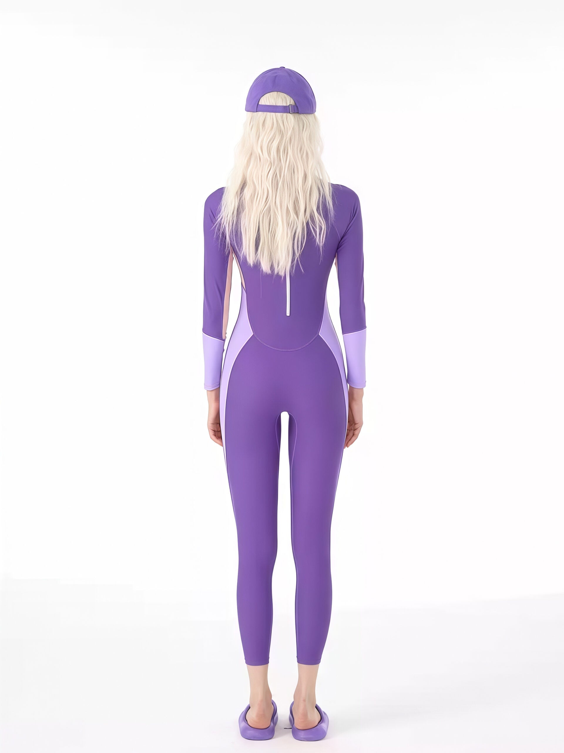 Purple Wetsuit with 'She's So Lucky' Graphic image 3