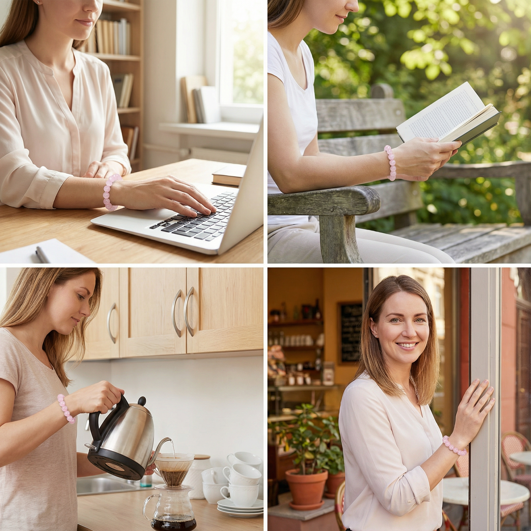 Rose crystal bracelet
