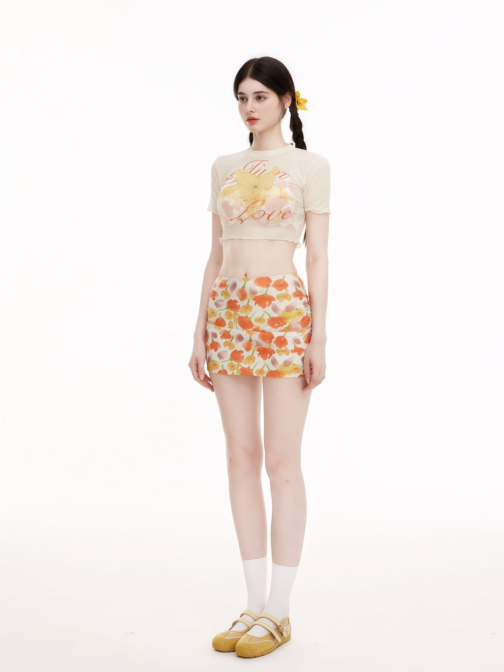 Floral Bikini with Matching Skirt image 2