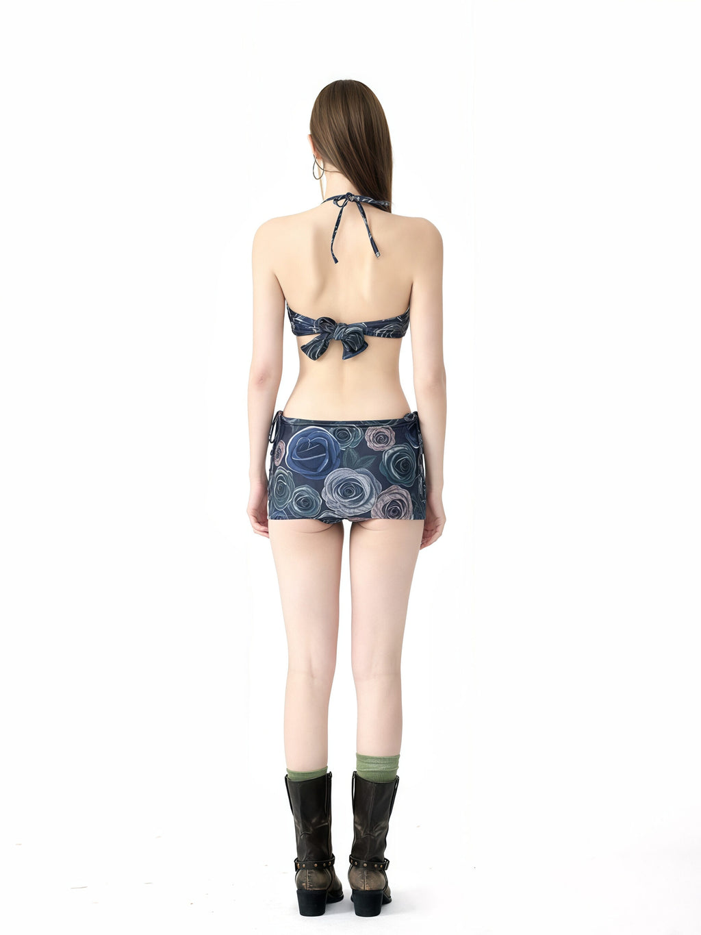 Floral Bikini Set with Adjustable Straps and Skirt image 3