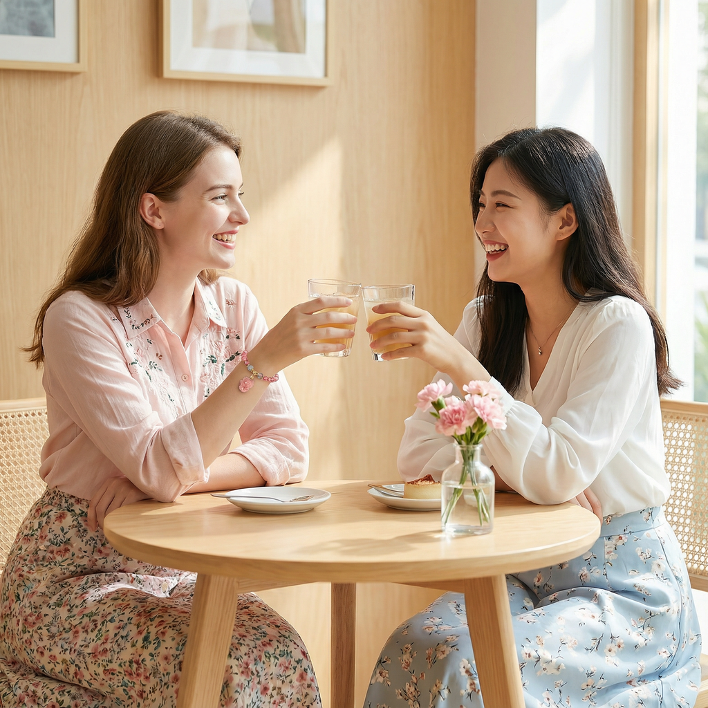 Strawberry Crystal Fox Hand Chain