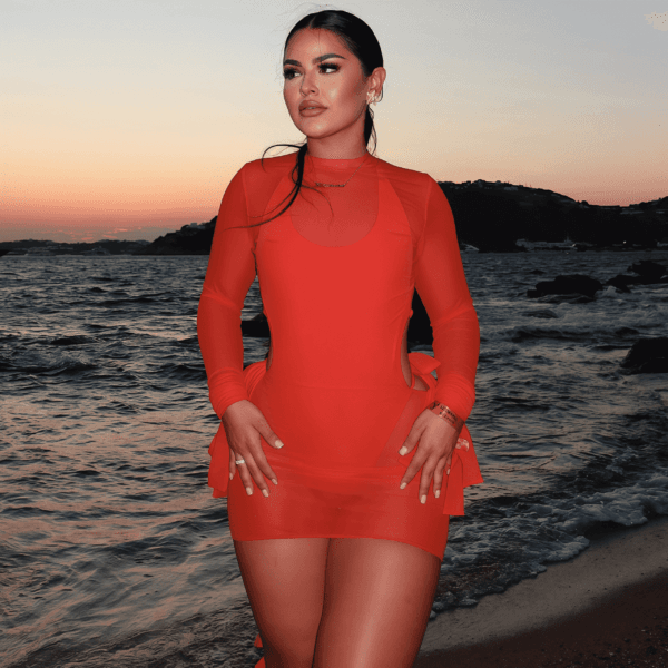 Backless mini dress