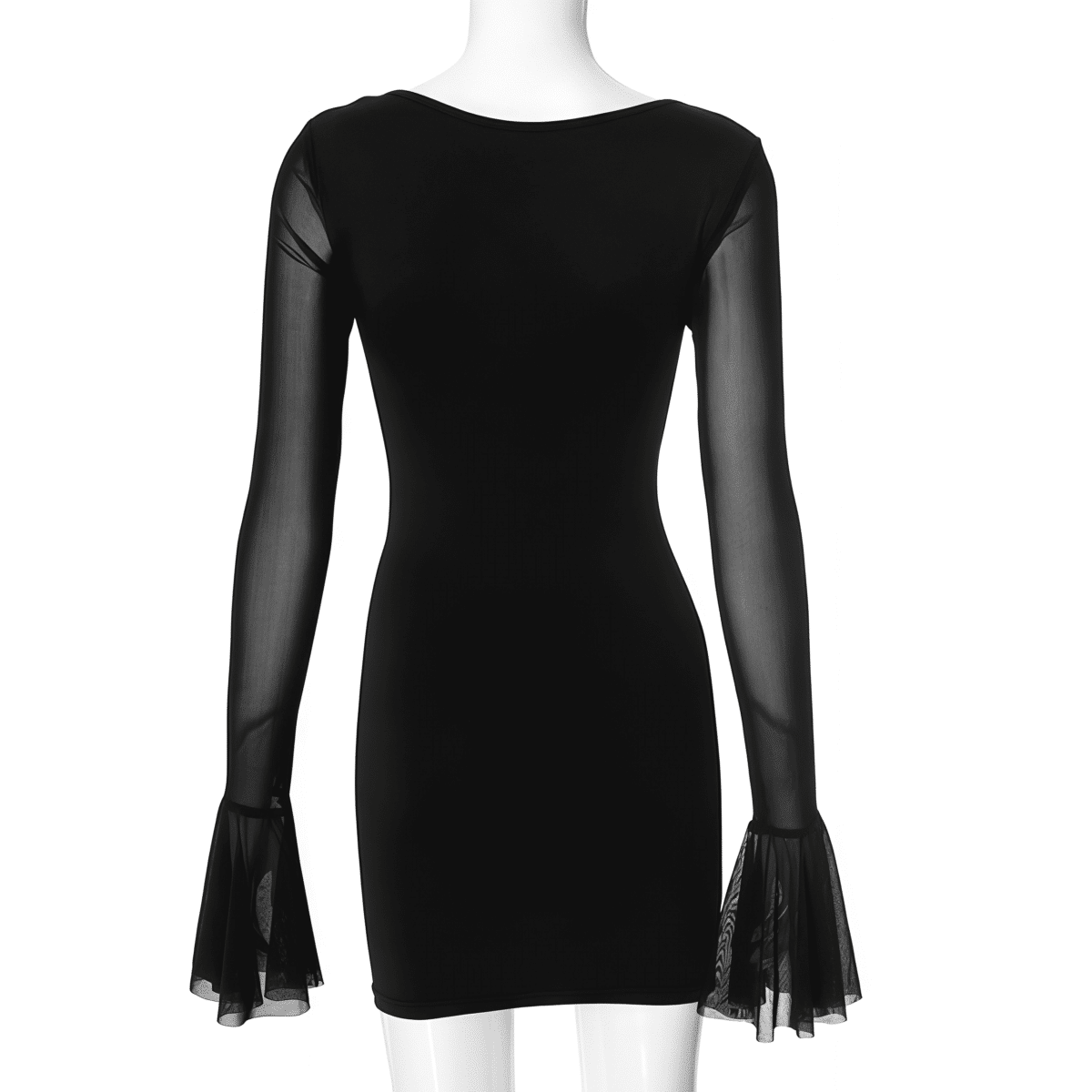 Long sleeve black mini dress - Image 6